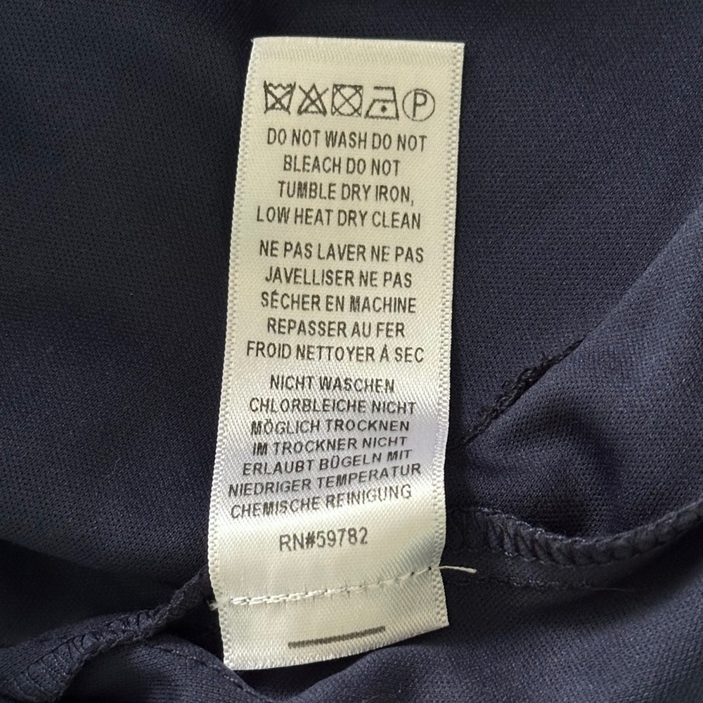 Adrianna Papell Strapless Draped Flutter Cocktail Dress Navy Blue Size 8 - Picture 10 of 11